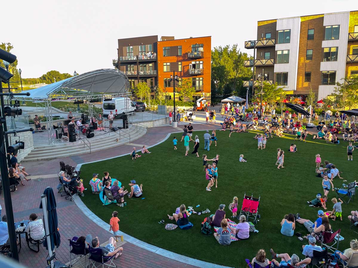 River Place Plaza aerial